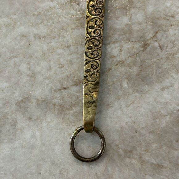 Vintage Brass Slotted Spoon - Picture 3 of 5